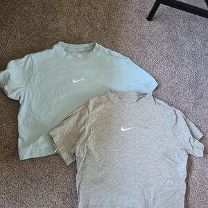 Nike Kids' Blue and Gray T-Shirts
